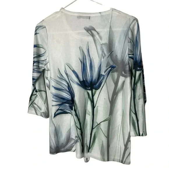 Vtg Moffi jersey knit,beaded,printed,floral sweater,NWT classy cottagecore - Picture 9 of 11